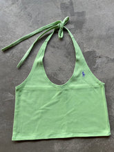 Load image into Gallery viewer, Ralph Laurent Polo Reworked Scoop Neck Top Green
