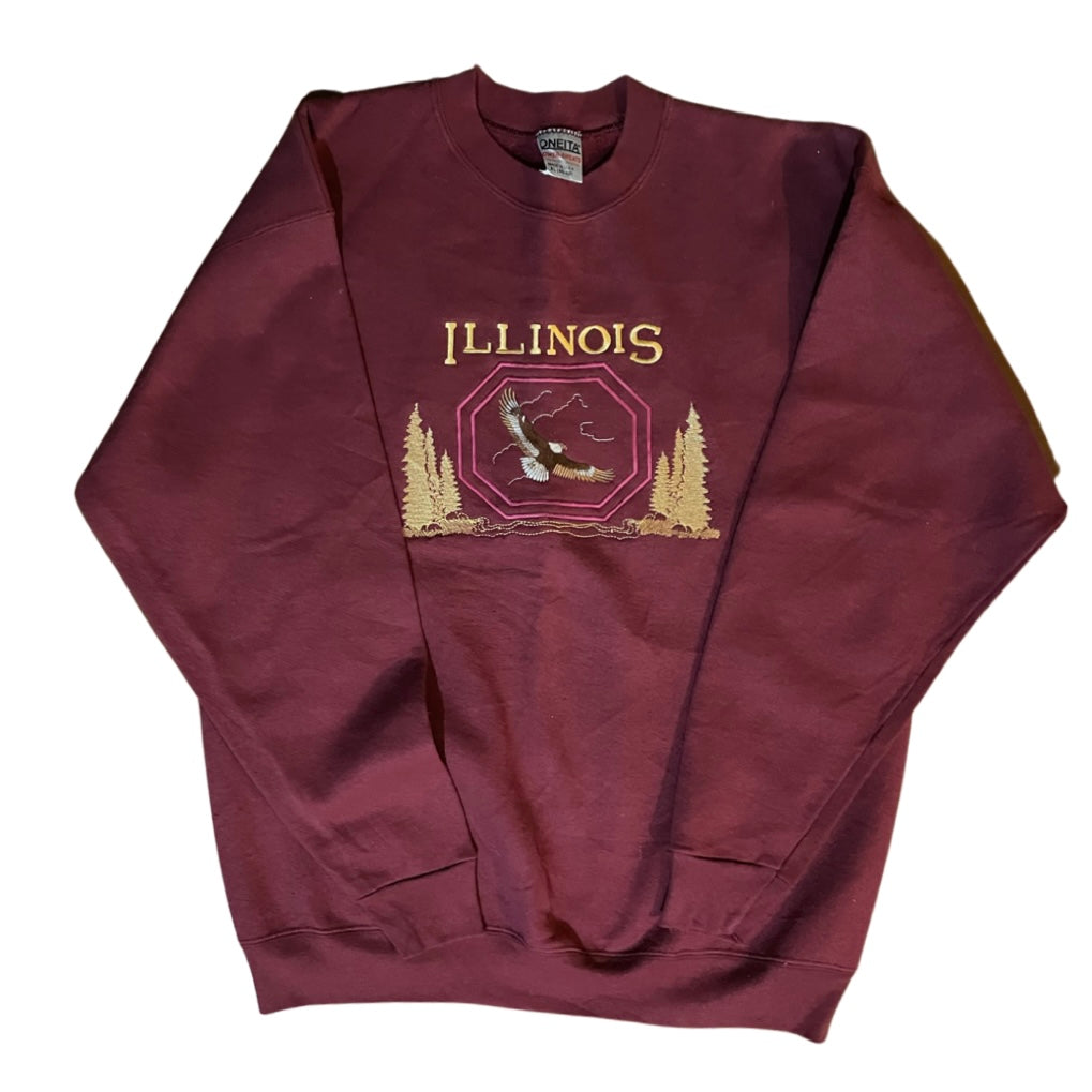 Illinois Eagle Embroidery Sweater