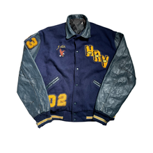 Load image into Gallery viewer, Varsity Jacket Letterman Blue &amp; Yellow Leather/Wool
