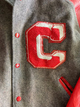 Load image into Gallery viewer, Varsity Jacket Letterman Red &amp; Grey Wool/Leather
